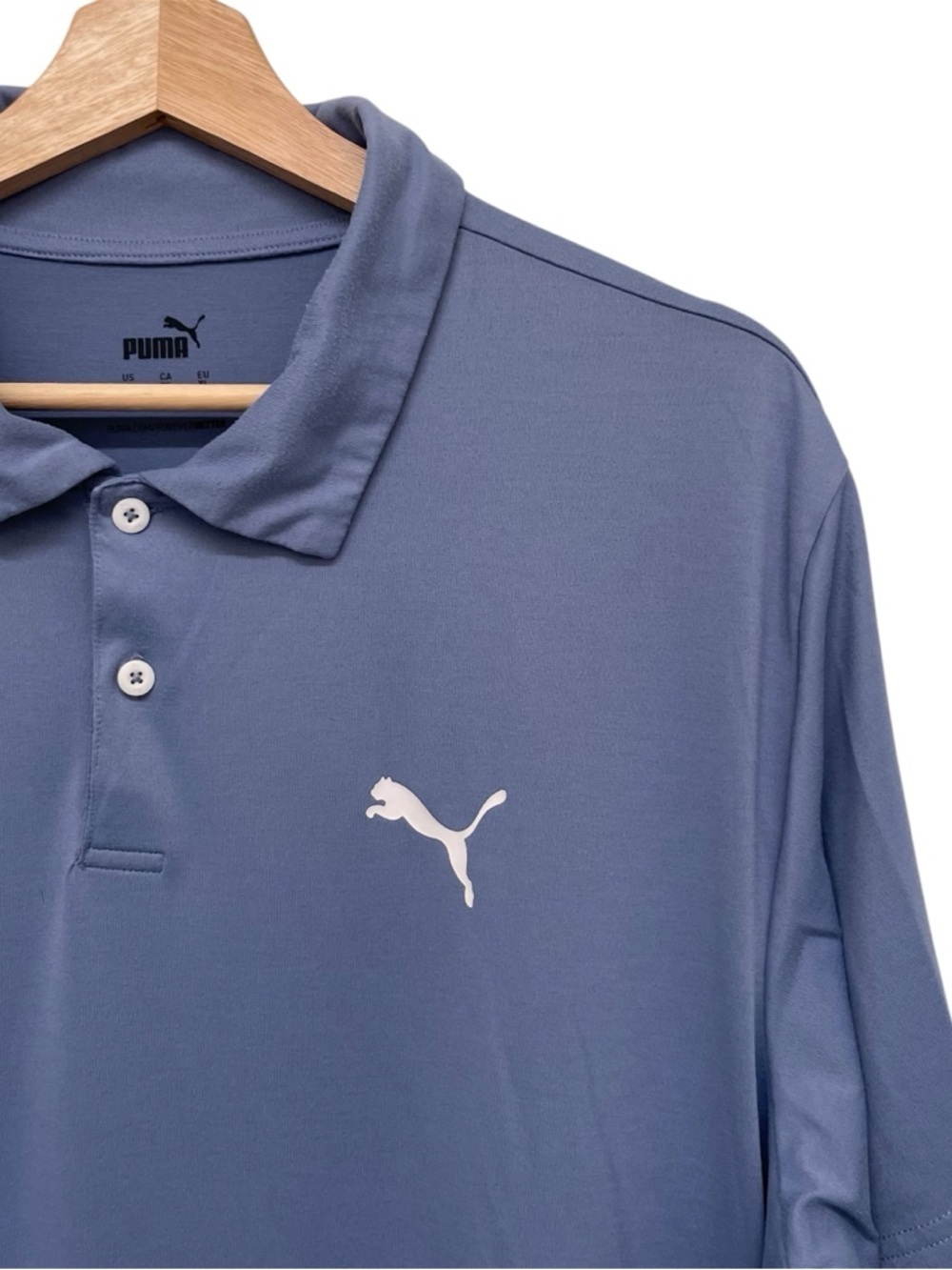 Puma Blue Polo Golf Shirt with Logo - Men’s XL
